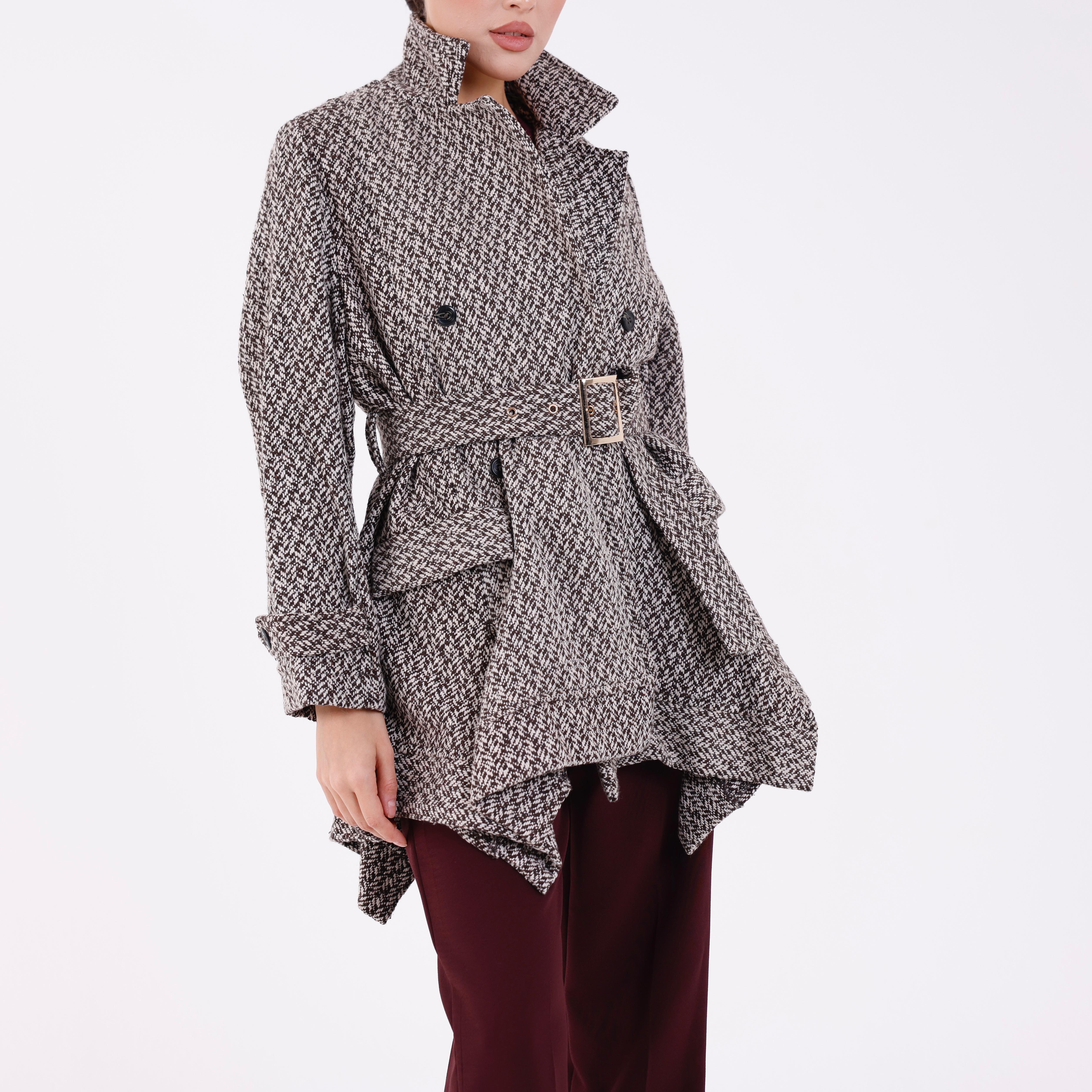 Detailed Belted short Jacket