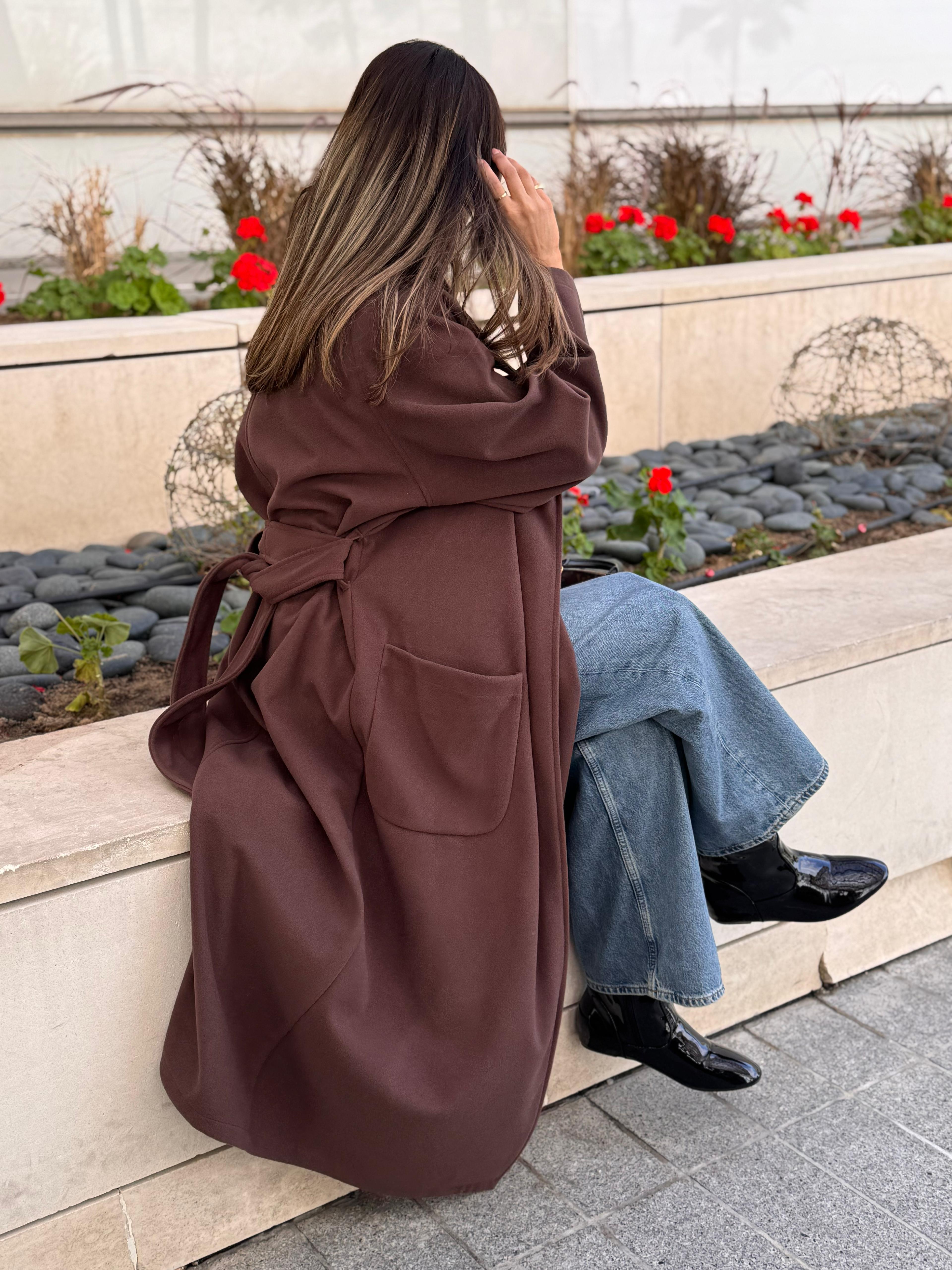 Detailed Belted Coat