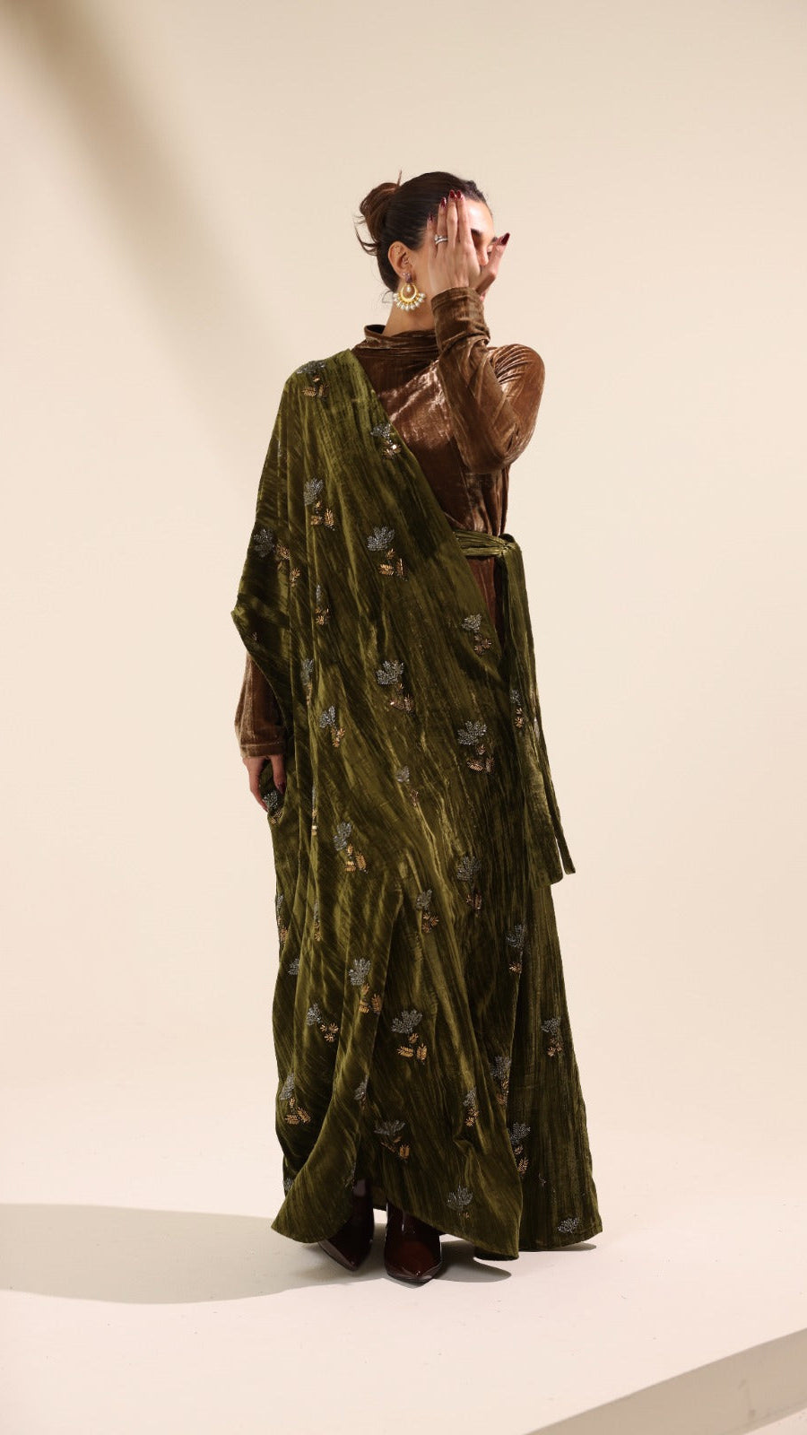 Autumn Empress Velvet Party Dress