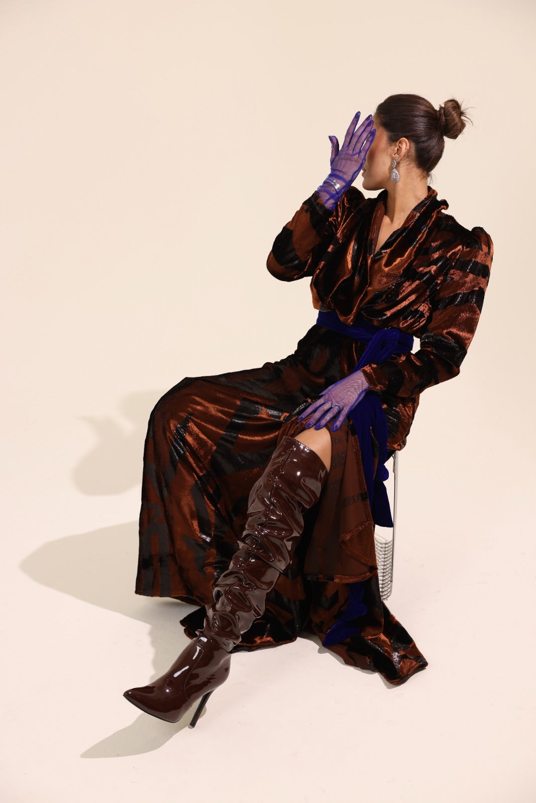 The Cobalt Muse Evening Dress