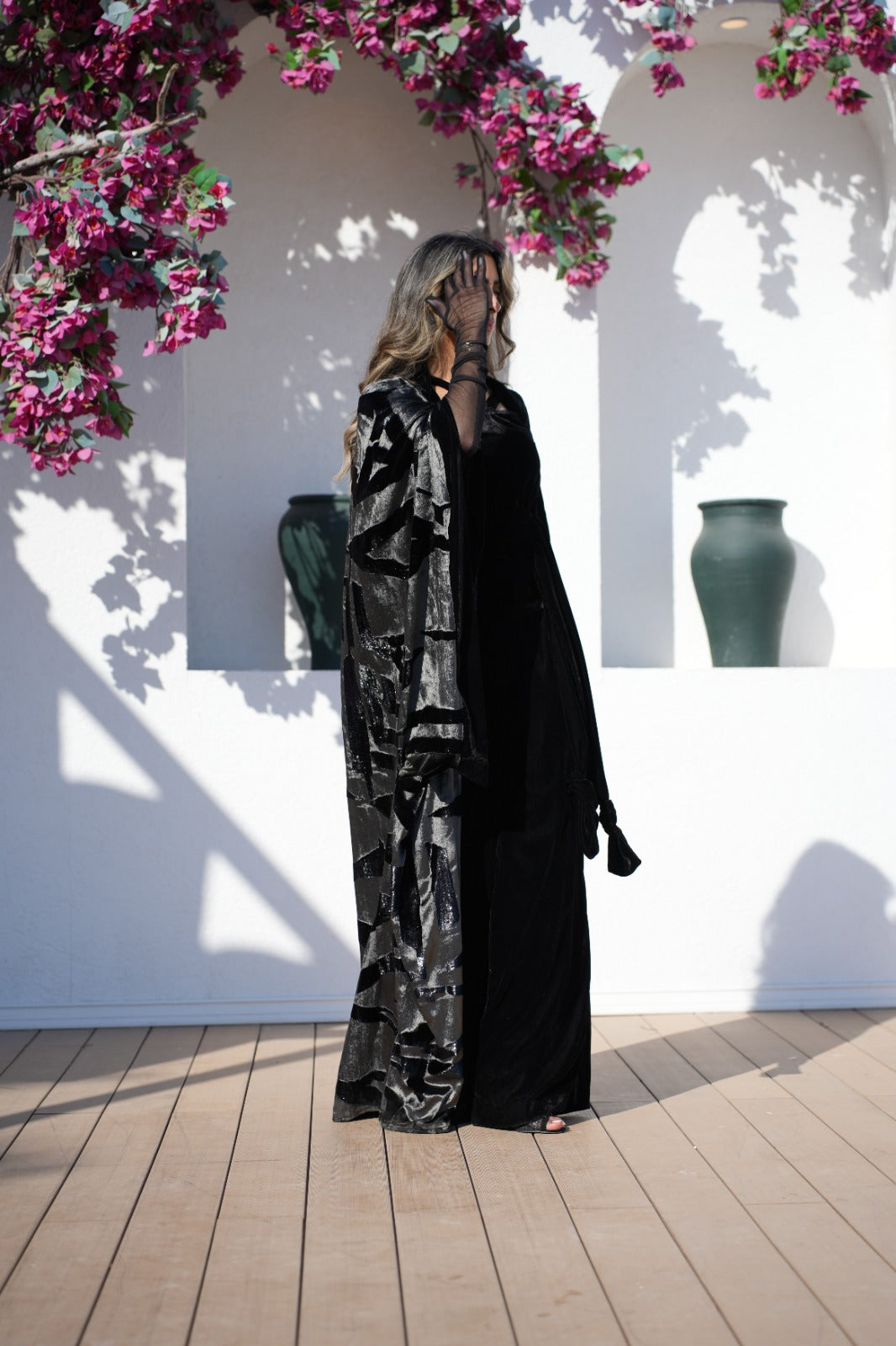Silver Shadow Velvet Kaftan