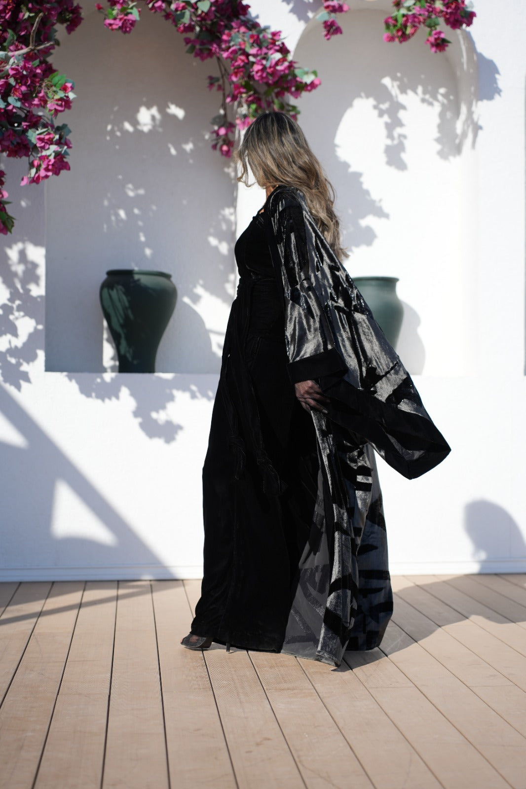 Silver Shadow Velvet Kaftan